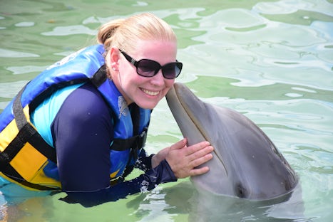 Swimming with the dolphins at Costa Maya! This was my favorite!
