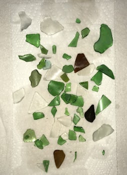 Sea glass I found on the beach at St. Luica between the Pitons.