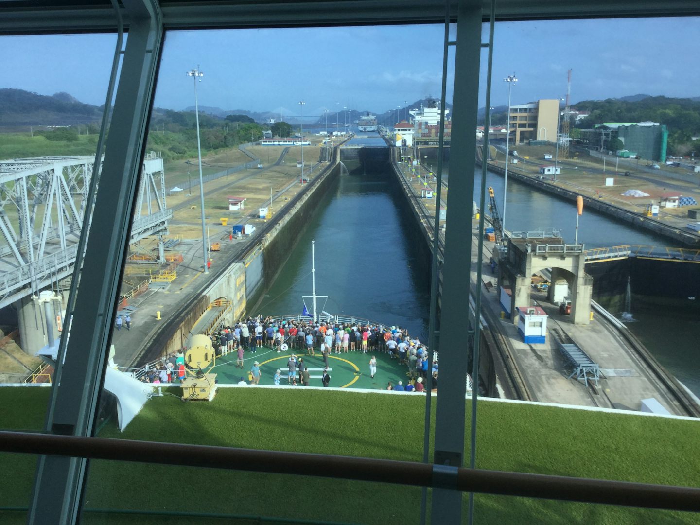 Transit of the Panama Canal from the Constellation Lounge. PA volume was a