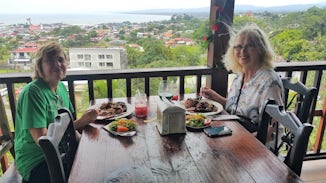 Lunch at the Red Snapper in Limon, Costa Rica