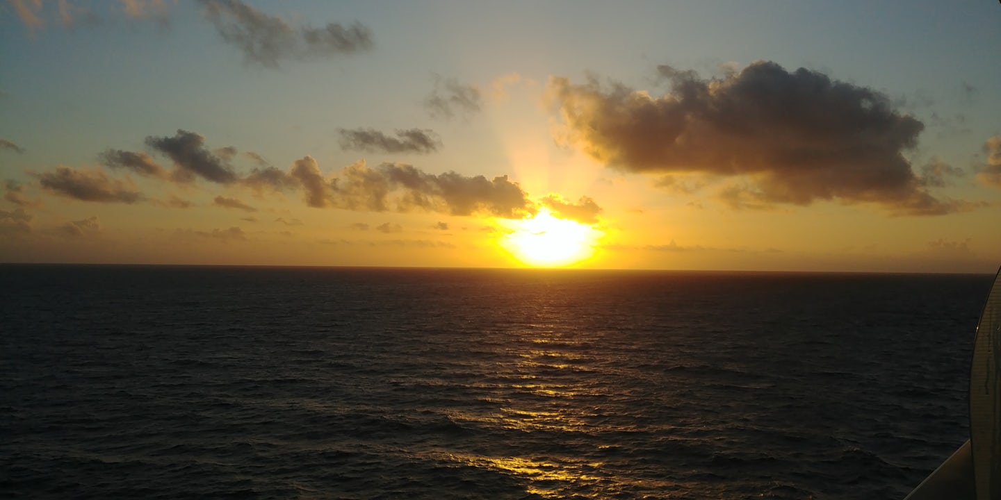 Beautiful sunsets aboard ship.