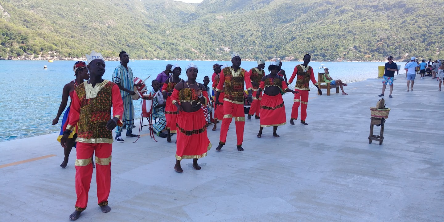 Haitian dancers that greeted us as we disembarked from our ship at Labadee