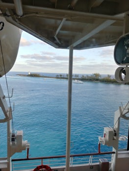 View from stateroom window