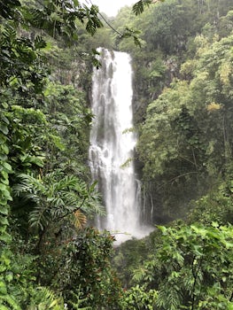 One of the many wild and wonderful waterfalls on the road to Hana