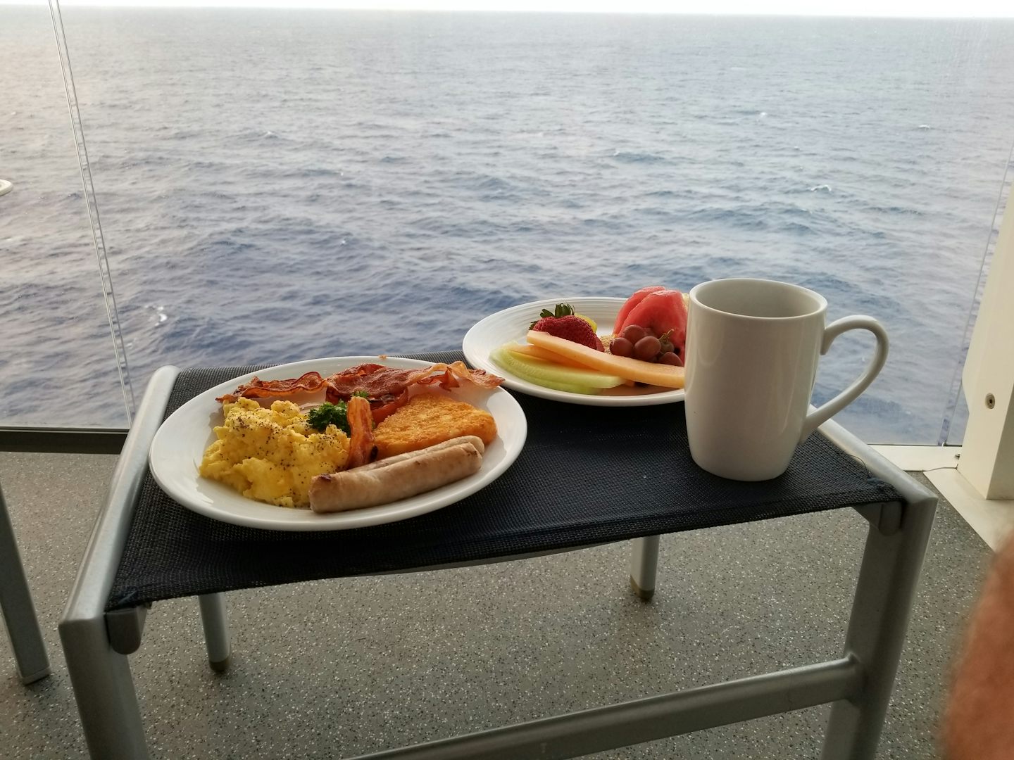 Room Service breakfast on the balcony