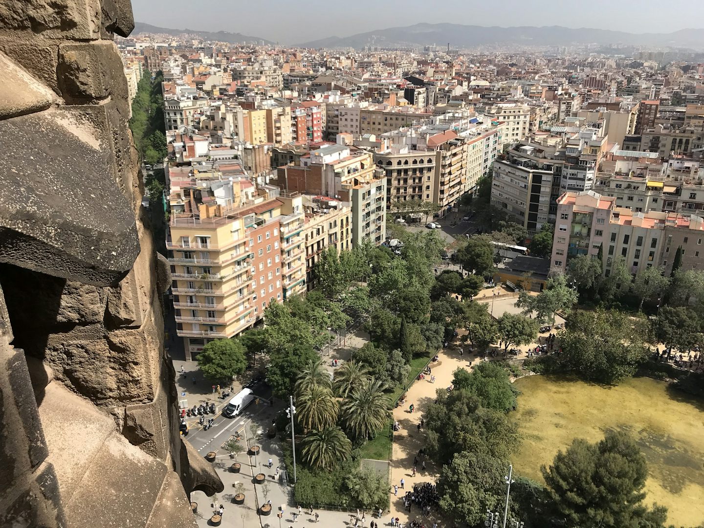 Barcelona city view from the Nativity Tower