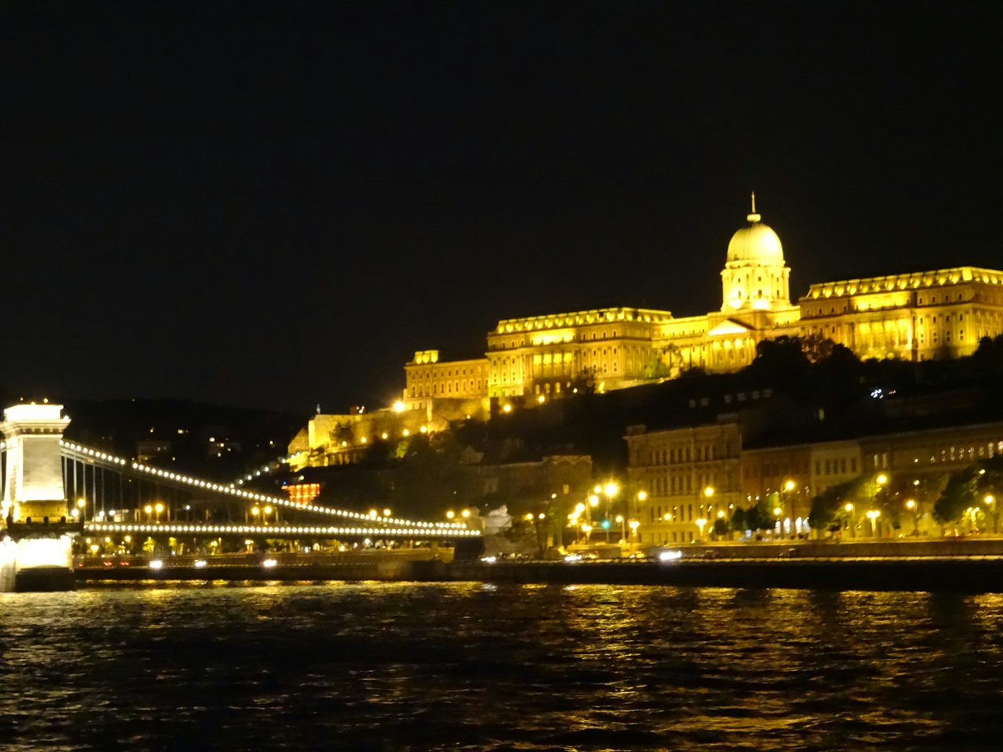 Budapest night view from ship