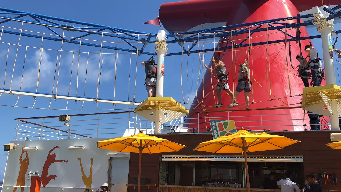 The ropes course in deck 12