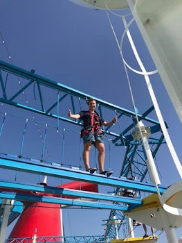 Fun on SkyCourse!! Beautiful whilst at sea and two lanes, easy or hard! :)