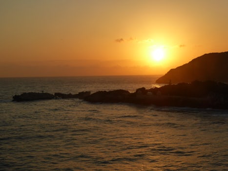 Sunrise on Labadee,Haiti. The first stop on our cruise.