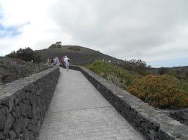 Volcano path in La Palma