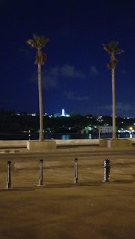 The Christ of Havana at night from Old Havana