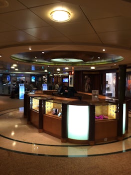 Shopping area on board