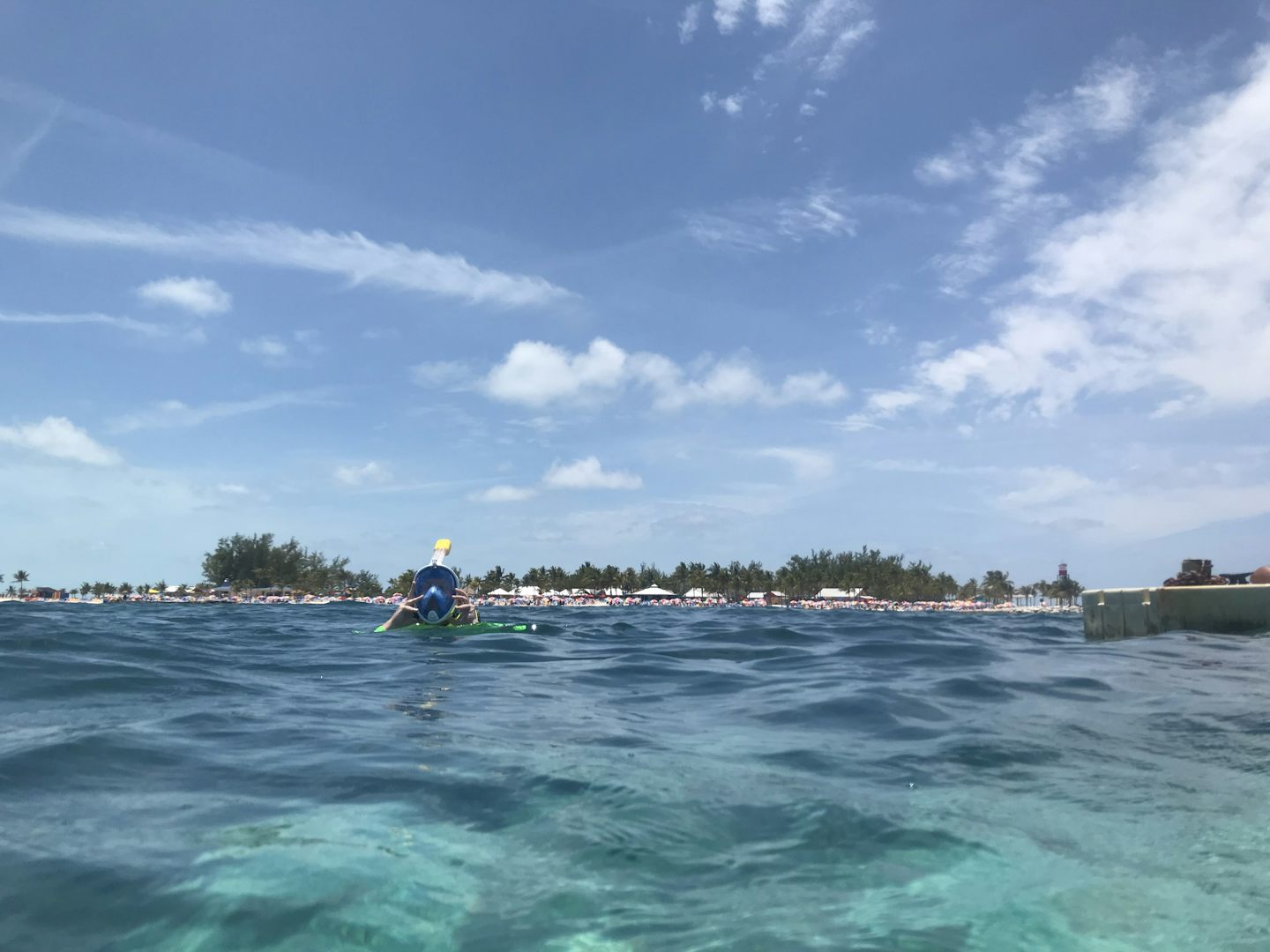 View of Cococay while out Snorkling