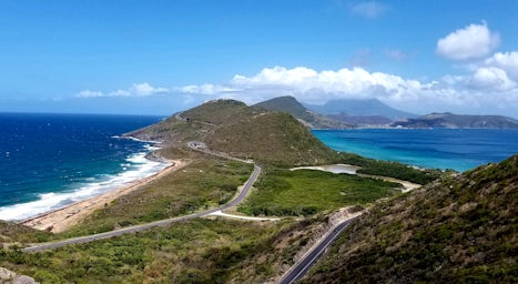 St.Kitts where the Atlantic Ocean meets the Carribean sea