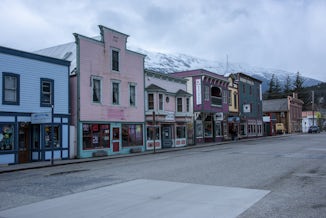 Downtown Skagway, empty for a minute. We were the second ship of the season