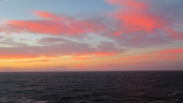 Sunset, crossing the Bass Strait on the way to South Island, New Zealand.