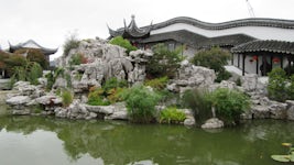 The exotic Dunedin Chinese Garden.