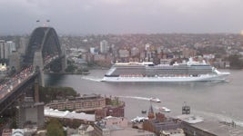 Celebrity Solstice sailing away from Sydney on her way to the Australian East coast.