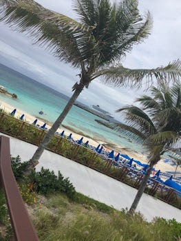 Pic from Stirrup Cay. We rented a cabana.