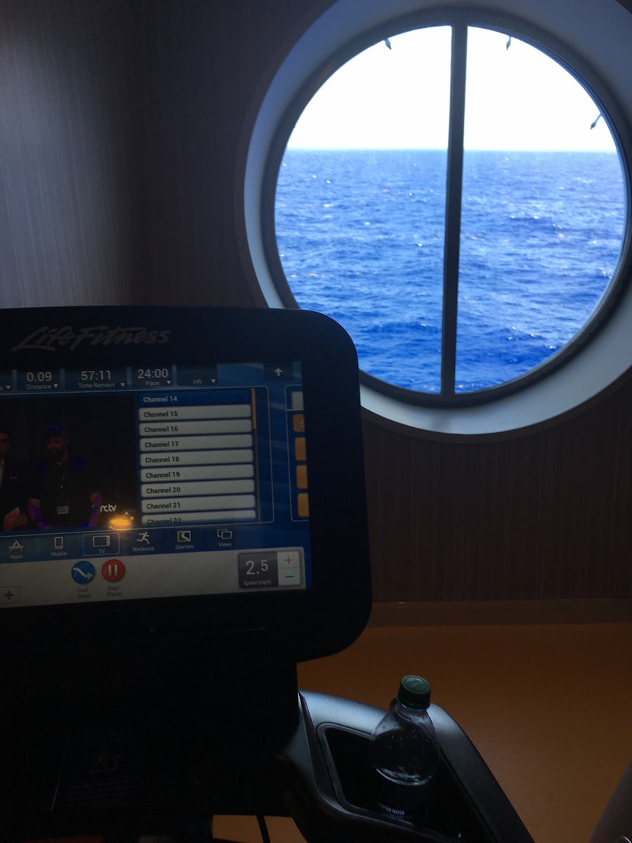 Gym, nice view from the treadmill