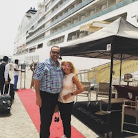 boarding the ship in Dubai