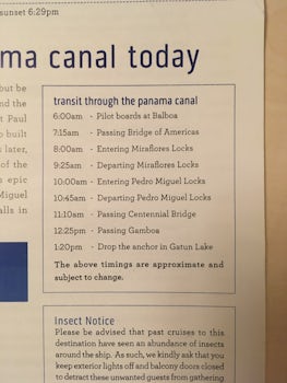 Princess Patter on first day of Panama Canal scenic cruising