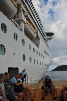 Going ashore at Bora Bora.