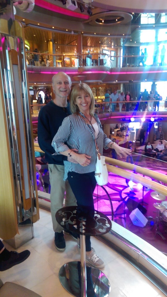 On the balcony of the Grandeur of the Seas!