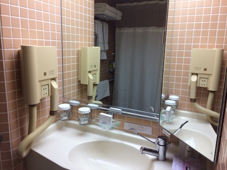 There was not an upgrade to this bathroom except maybe the grab bars.