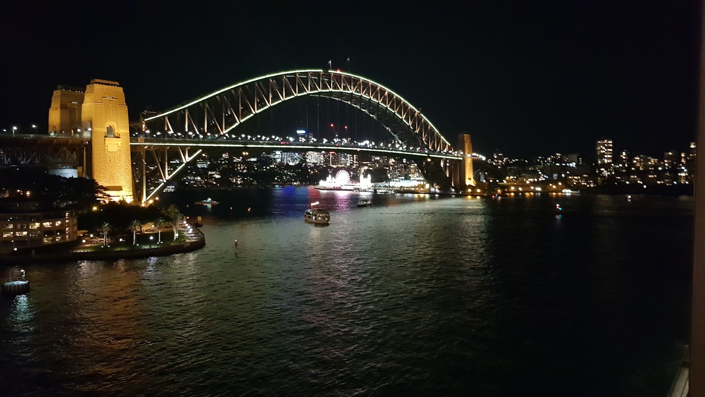 Sydney Harbor Bridge as we leave the OPT