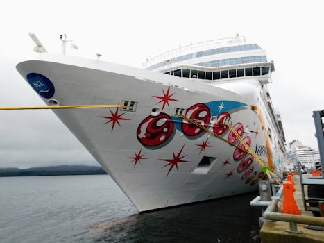 Norwegian Pearl docked in Skagway
