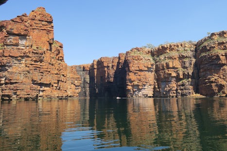 Rocky cliffs and reflections of the Kimberley