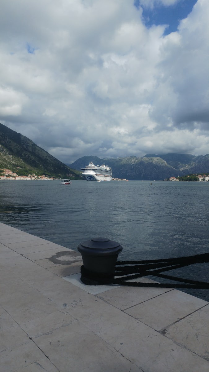 This was the ship docking in Montenegro.
