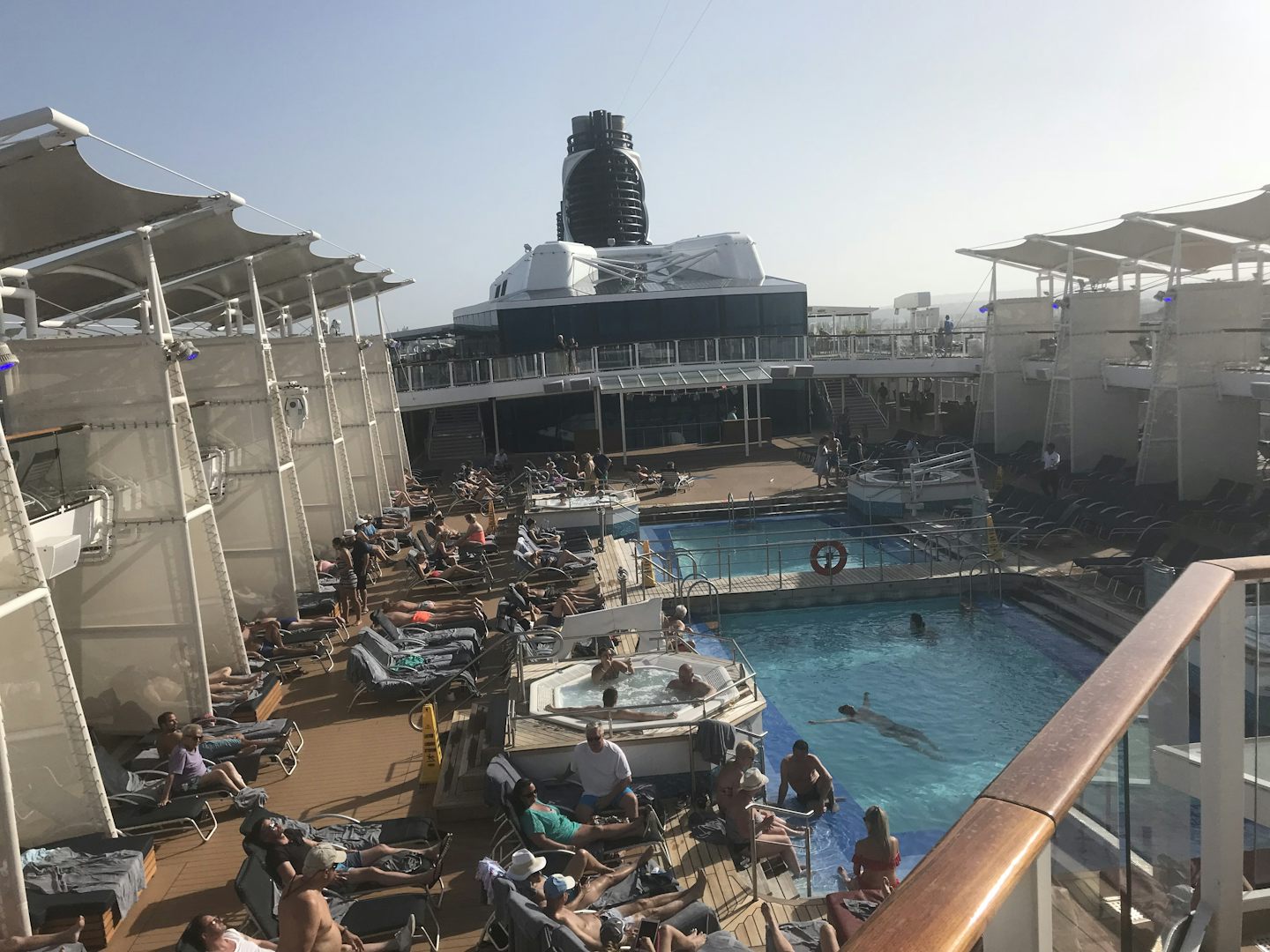 The pool deck