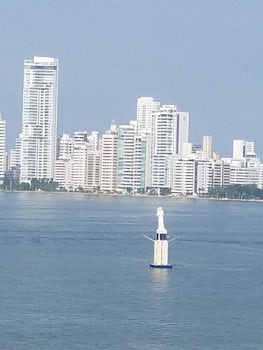 Sailing into Cartagena Colombia
