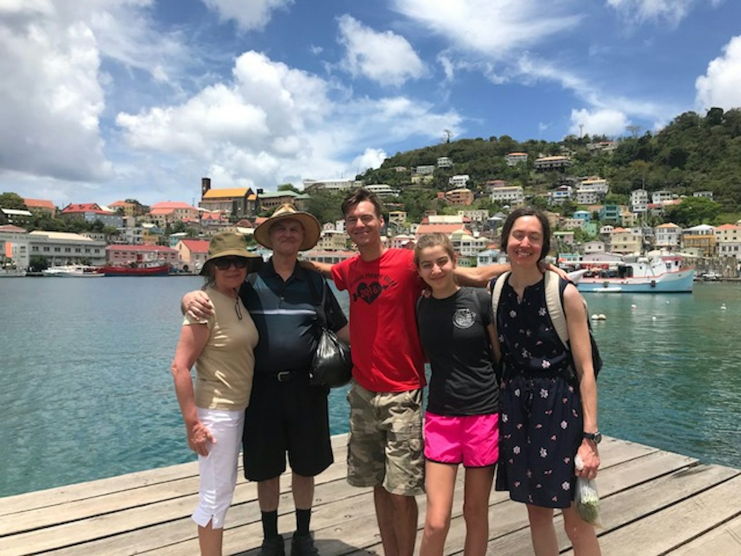 Our family on the Carenage in Grenada W.I.