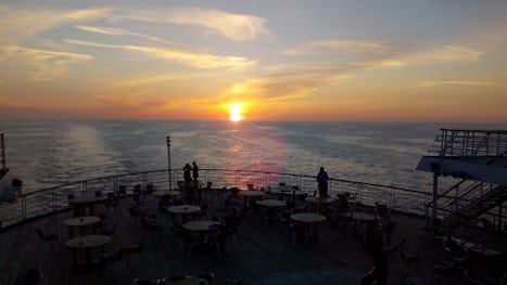 Sunset from the aft deck