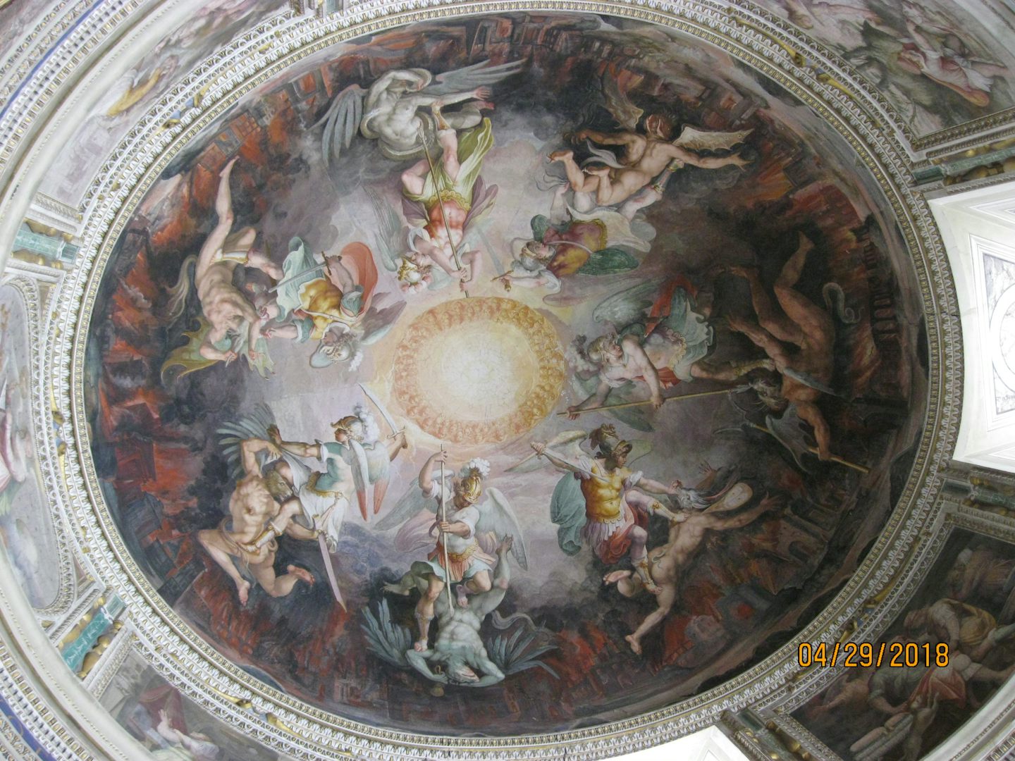 Inside of a dome in the Vatican