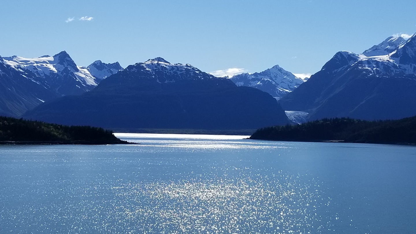 Beautiful shot of waters just outside of Juneau from cabin 7196