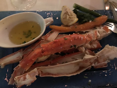 Crab legs dinner at gala dinner