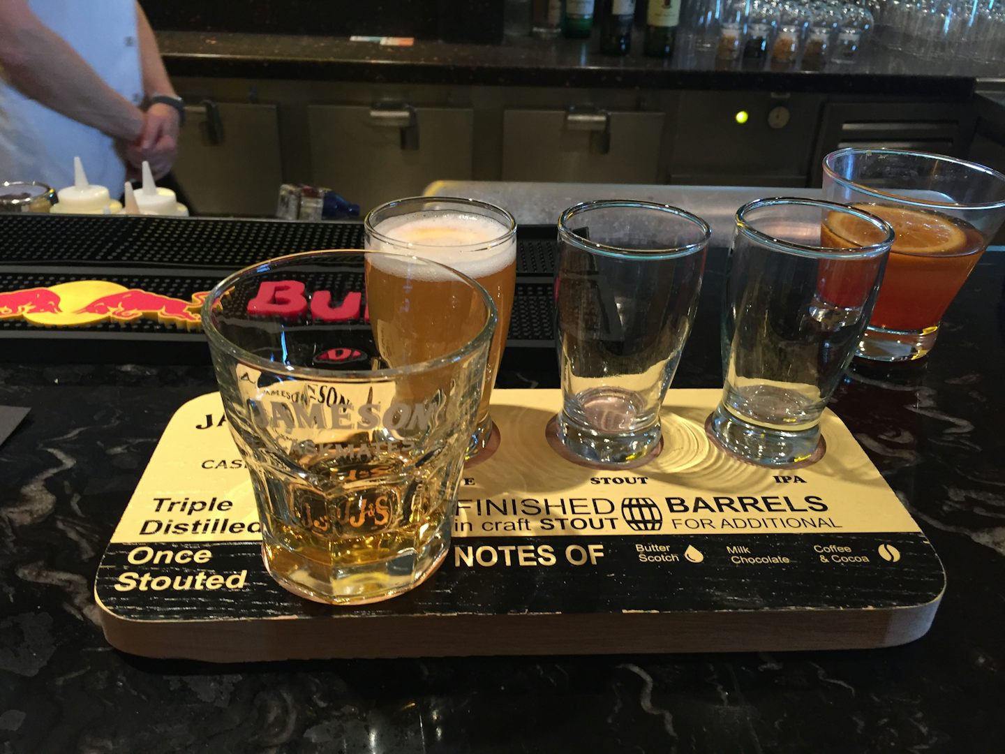 My advice is to NOT do the whiskey and beer tasting.  The two don't bel