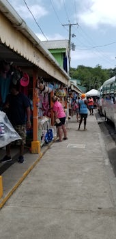 Fishing village and market in antigua