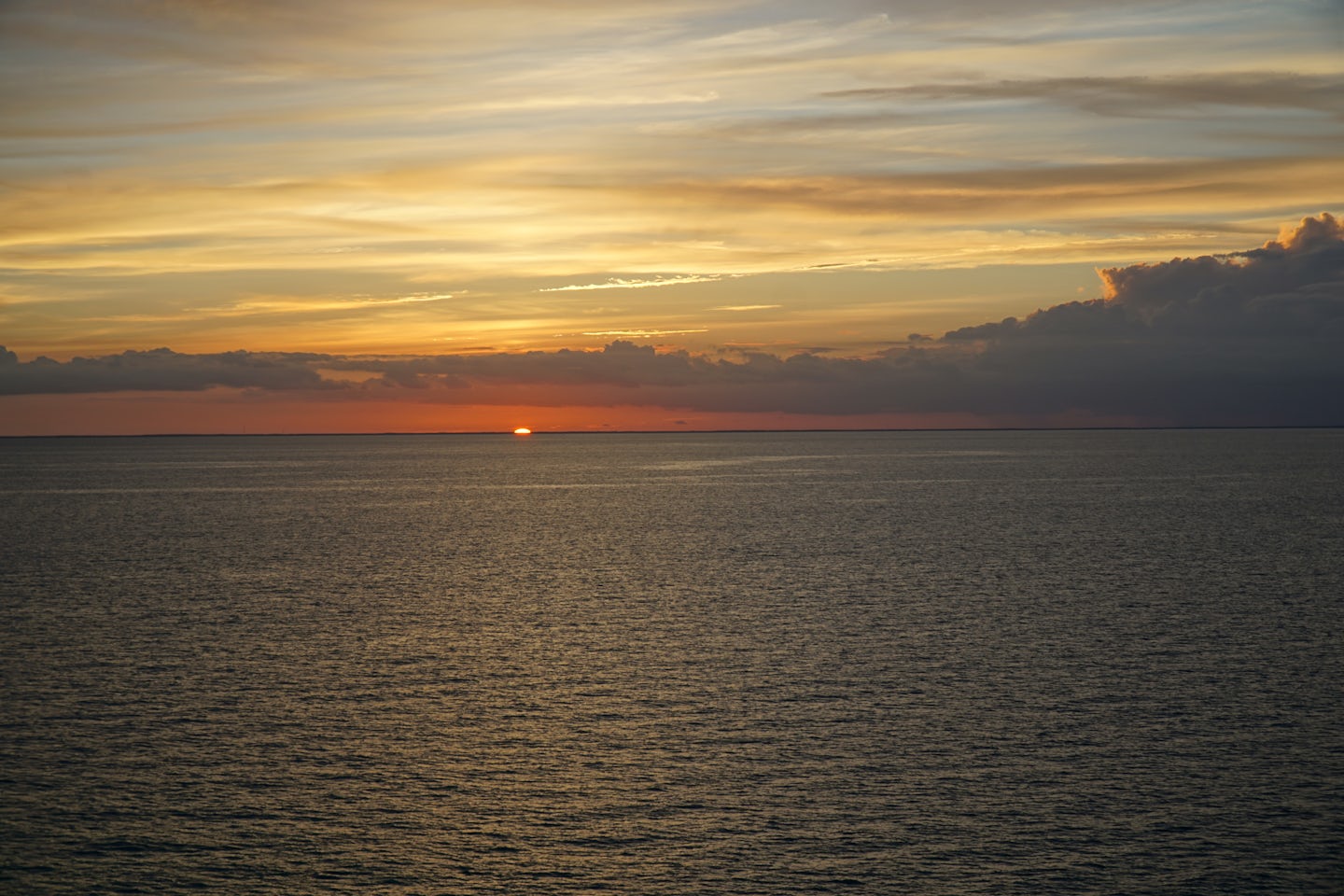 Sunsets at sea are amazing.