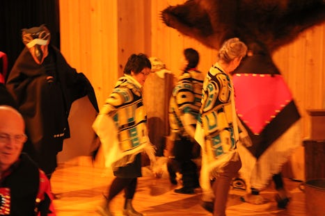 Cultural Center Icy Strait Tlingit Dancing.