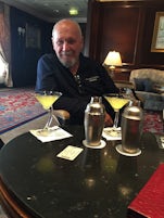 My husband at Martinis Bar, one of our favorite places on the ship.