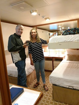 Stateroom. Inside. Least expensive. Still nice and comfy.