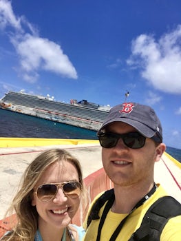 Long walk from land to port in Costa Maya, but great for selfies with the s