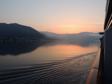 Sunrise in Bay of Kotor