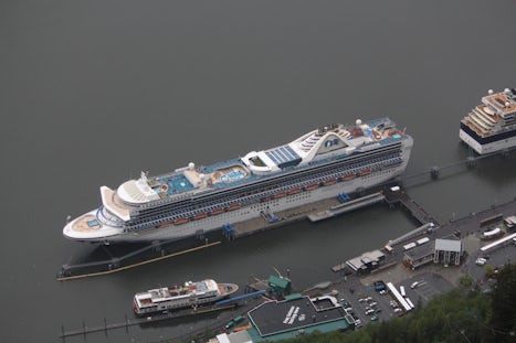 Grand Princess seen from the top of Mount Roberts Juneau